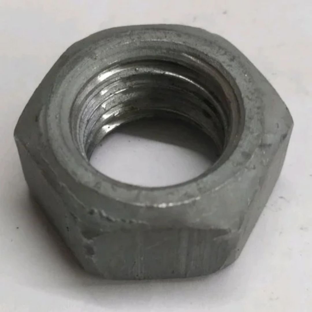 Hexagonal 20mm Mild Steel Hex Nut, Size: 1 Inch (d)
